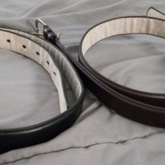 Black And Brown Belt Unbranded Women Belt Set Of 2, Size  Large  38-40, 100 Cm - Picture 1 of 1